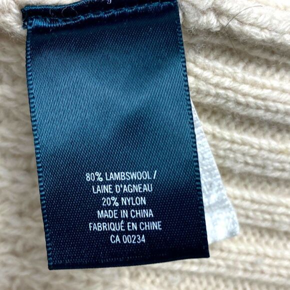 Hudson north Limited Edition Cream Ivory Full Zip Knit Lambswool Cardigan US L - Picture 4 of 7